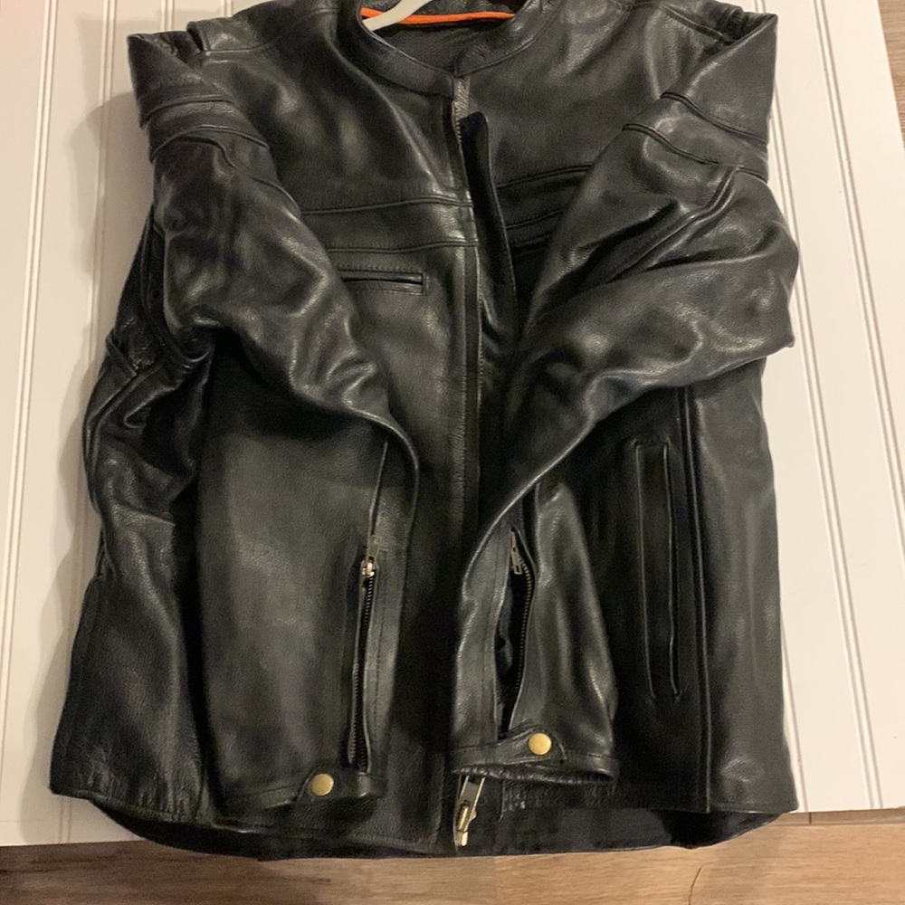 Black Leather Performance Jacket - image 5